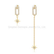 925 Silver 14K 18K Gold a&B Fashion Earrings Jewelry